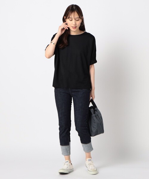 Grand PARK(グランドパーク)の「接触冷感鹿の子パフスリーブカットソー(その他トップス・レディース・ブラック/ホワイト/ライトグリーン/ピンク・FREE)」の8枚目の写真