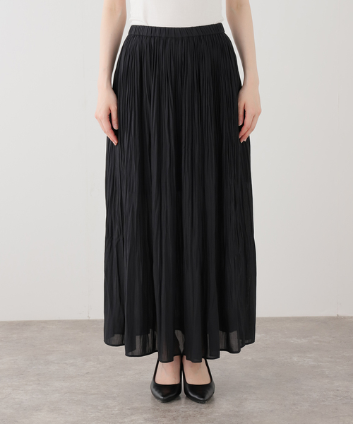 Spick & Span(スピックアンドスパン)の「スプリットジョーゼットプリーツスカート(スカート・レディース・ホワイト/ベージュ/ブラック・38/36)」の6枚目の写真