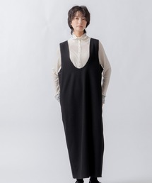 「WHYTO. / ホワイト」u neck cocoon dress