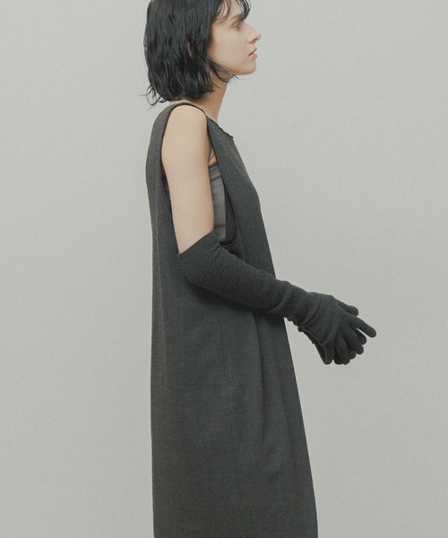 WHYTO.(ホワイト)の「「WHYTO. / ホワイト」u neck cocoon dress(ワンピース・レディース・ブラウン/チャコールグレー/ブラック・38/36)」の11枚目の写真