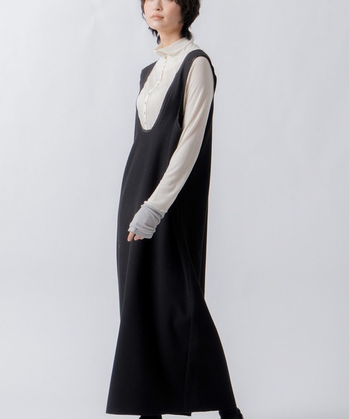 WHYTO.(ホワイト)の「「WHYTO. / ホワイト」u neck cocoon dress(ワンピース・レディース・ブラウン/チャコールグレー/ブラック・38/36)」の17枚目の写真
