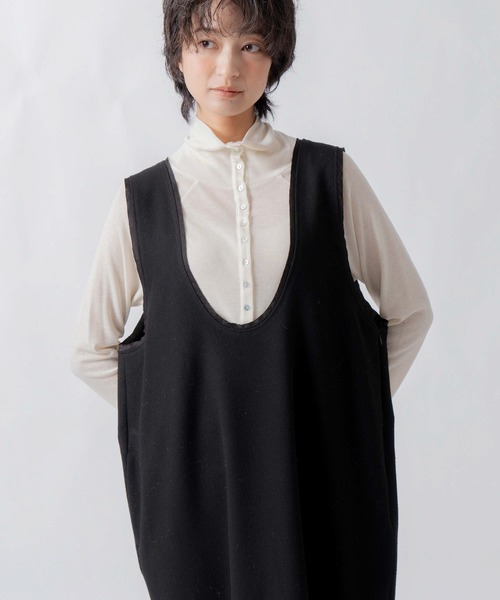 WHYTO.(ホワイト)の「「WHYTO. / ホワイト」u neck cocoon dress(ワンピース・レディース・ブラウン/チャコールグレー/ブラック・38/36)」の18枚目の写真