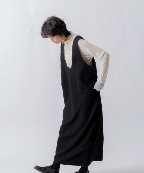 WHYTO.(ホワイト)の「「WHYTO. / ホワイト」u neck cocoon dress(ワンピース・レディース・ブラウン/チャコールグレー/ブラック・38/36)」の19枚目の写真