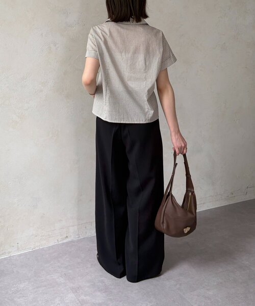 Thevon(ゼボン)の「シャーリング半袖アソートショートシャツ(シャツ/ブラウス・レディース・ピンク/ブルー/ホワイト系その他/オフホワイト・FREE)」の13枚目の写真