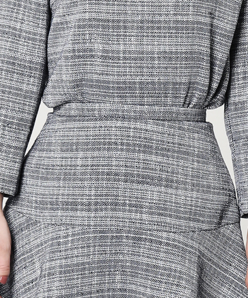 LIMITLESS LUXURY（リミットレスラグジュアリー）の「ツイードスカート◆（スカート・レディース・ホワイト/ネイビー/サックスブルー・36/38）」の21枚目の写真