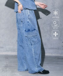 PBLIM | 《UNISEX/まるでデニム見え/紫外線カット/接触冷感》マルデニカーゴパンツ(カーゴパンツ)