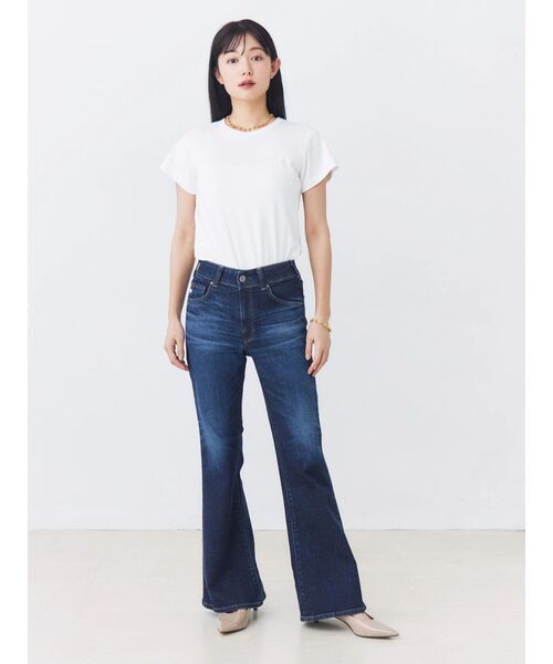 TONAL(トーナル)の「【SOMETHING】MORE FLEAR(デニムパンツ・レディース・インディゴブルー/ブラック・28inch/27inch)」の11枚目の写真