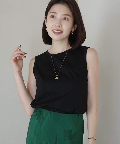 【WEB限定】Silk touch cotton sleeve reversible T‑shirt