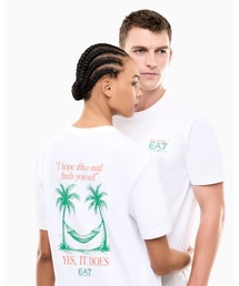 <オンライン限定>【エンポリオ アルマーニ EA7】プリント入り ピュアコットンTシャツ