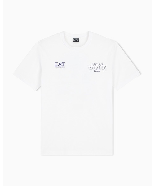 EMPORIO ARMANI EA7(エンポリオアルマーニイーエーセブン)の「<オンライン限定>【エンポリオ アルマーニ EA7】プリント入り ピュアコットンTシャツ(Tシャツ/カットソー・メンズ・ホワイト×レッド/ホワイト系その他/ホワイト×グリーン/ホワイト・LARGE/MEDIUM/SMALL/X-LARGE/X-SMALL)」の5枚目の写真