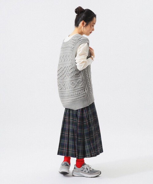 BEAMS BOY(ビームスボーイ)の「バックトゥフロント アラン ベスト(ベスト・レディース・ネイビー/グレー/ホワイト系その他7・0/1)」の10枚目の写真