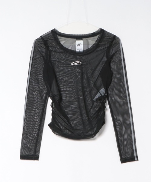 NIKE(ナイキ)の「ナイキ スポーツウェア ウィメンズ スリム ロングスリーブ シアー トップス / Nike Sportswear Women's Slim Long-Sleeve Sheer Top IM8406-010 Black(その他トップス・レディース・ブラック・XS/XL/S/M/L)」の2枚目の写真