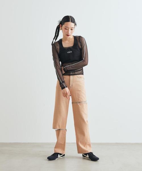 NIKE(ナイキ)の「ナイキ スポーツウェア ウィメンズ スリム ロングスリーブ シアー トップス / Nike Sportswear Women's Slim Long-Sleeve Sheer Top IM8406-010 Black(その他トップス・レディース・ブラック・XS/XL/S/M/L)」の6枚目の写真