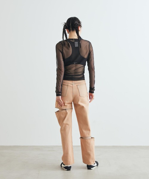 NIKE(ナイキ)の「ナイキ スポーツウェア ウィメンズ スリム ロングスリーブ シアー トップス / Nike Sportswear Women's Slim Long-Sleeve Sheer Top IM8406-010 Black(その他トップス・レディース・ブラック・XS/XL/S/M/L)」の8枚目の写真