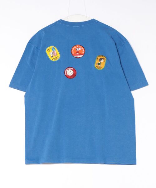 SNOOPY×OLD BETTY'S(スヌーピーカケルオールドベティーズ)の「スヌーピー【SNOOPY】Fade Wash T-Shirts(ワッペン)(Tシャツ/カットソー・レディース・ブルー/ネイビー・L/XL/M)」の11枚目の写真
