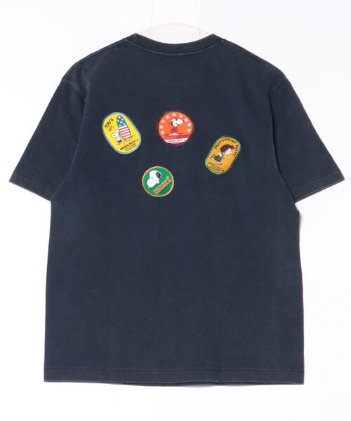 SNOOPY×OLD BETTY'S(スヌーピーカケルオールドベティーズ)の「スヌーピー【SNOOPY】Fade Wash T-Shirts(ワッペン)(Tシャツ/カットソー・レディース・ブルー/ネイビー・L/XL/M)」の12枚目の写真