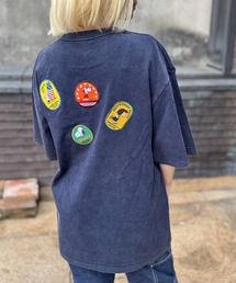 スヌーピー【SNOOPY】Fade Wash T-Shirts(ワッペン)