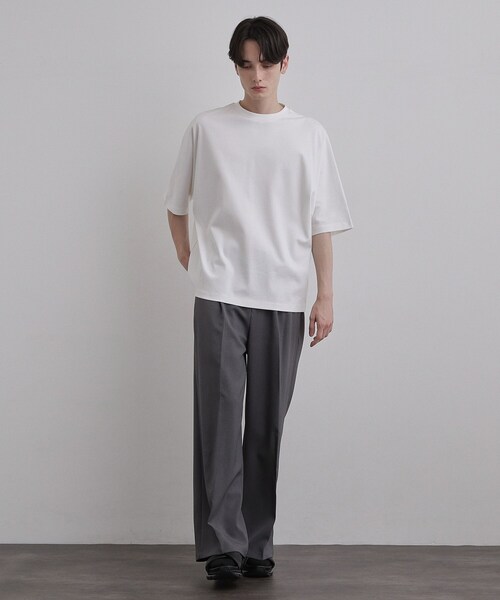 tk.TAKEO KIKUCHI（ティーケータケオキクチ）の「【汗シミ防止／UVカット】sweat stain proof series ドルマンTシャツ（Tシャツ/カットソー・メンズ・グレー/ホワイト/ブラック・02/03）」の14枚目の写真