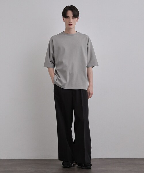 tk.TAKEO KIKUCHI（ティーケータケオキクチ）の「【汗シミ防止／UVカット】sweat stain proof series ドルマンTシャツ（Tシャツ/カットソー・メンズ・グレー/ホワイト/ブラック・02/03）」の17枚目の写真