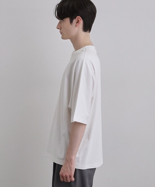 tk.TAKEO KIKUCHI（ティーケータケオキクチ）の「【汗シミ防止／UVカット】sweat stain proof series ドルマンTシャツ（Tシャツ/カットソー・メンズ・グレー/ホワイト/ブラック・02/03）」の13枚目の写真