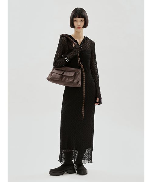 emmi(エミ)の「【USAGI ONLINE・ZOZO限定カラーあり】ギャザーショルダーコードバッグ(ショルダーバッグ・レディース・オフホワイト/オリーブ/ブラウン/ブラック・F)」の18枚目の写真