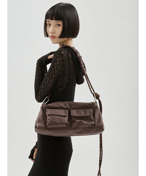 emmi(エミ)の「【USAGI ONLINE・ZOZO限定カラーあり】ギャザーショルダーコードバッグ(ショルダーバッグ・レディース・オフホワイト/オリーブ/ブラウン/ブラック・F)」の19枚目の写真