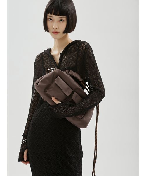 emmi(エミ)の「【USAGI ONLINE・ZOZO限定カラーあり】ギャザーショルダーコードバッグ(ショルダーバッグ・レディース・オフホワイト/オリーブ/ブラウン/ブラック・F)」の20枚目の写真