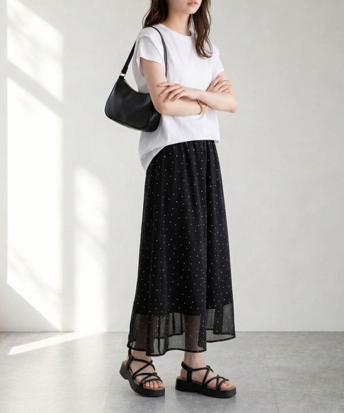 aimoha(アイモハ)の「aimoha/シフォン シアー マーメイド ロングスカート(スカート・レディース・ブラック・L/M)」の4枚目の写真