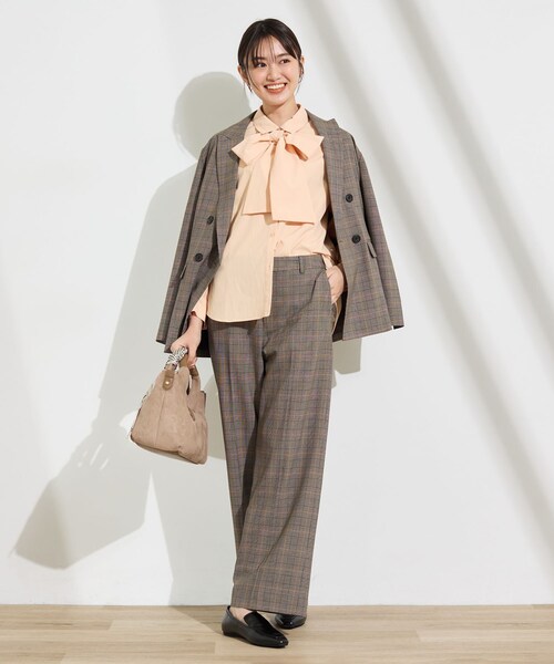 INDIVI(インディヴィ)の「【洗濯機OK/ストレッチ◎】ストレートワイドパンツ(その他パンツ・レディース・キャメル/ブラック/ベージュ/チャコールグレー/ブラウン系その他・05/03/38/36/34/15 /13/12/42/40/19)」の8枚目の写真