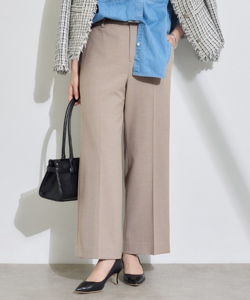 INDIVI(インディヴィ)の「【洗濯機OK/ストレッチ◎】ストレートワイドパンツ(その他パンツ・レディース・キャメル/ブラック/ベージュ/チャコールグレー/ブラウン系その他・05/03/38/36/34/15 /13/12/42/40/19)」の4枚目の写真