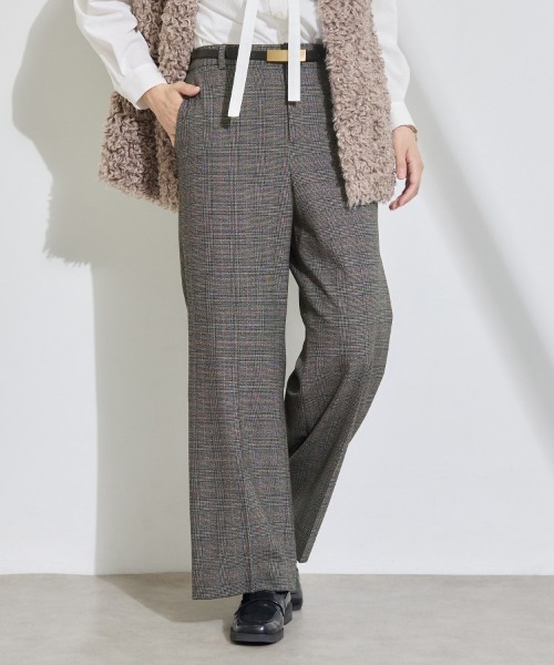 INDIVI(インディヴィ)の「【洗濯機OK/ストレッチ◎】ストレートワイドパンツ(その他パンツ・レディース・キャメル/ブラック/ベージュ/チャコールグレー/ブラウン系その他・05/03/38/36/34/15 /13/12/42/40/19)」の1枚目の写真