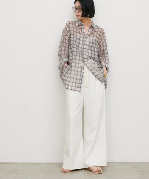 LARUTA(ラルータ)の「【LARUTA】5オンスデニムイージーワイドパンツ(デニムパンツ・レディース・ブルー/オフホワイト/ブラウン/ブラック・LARGE/MEDIUM)」の5枚目の写真