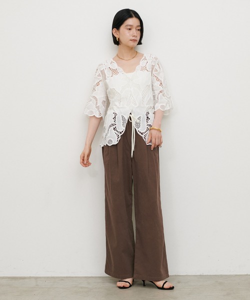 LARUTA(ラルータ)の「【LARUTA】5オンスデニムイージーワイドパンツ(デニムパンツ・レディース・ブルー/オフホワイト/ブラウン/ブラック・LARGE/MEDIUM)」の21枚目の写真