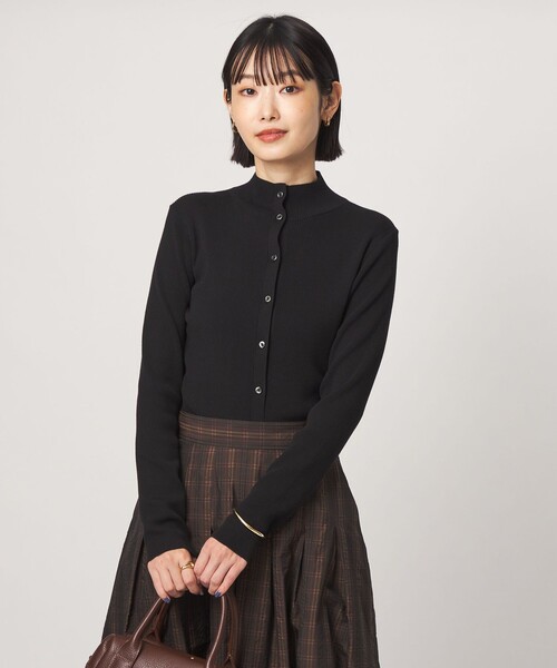 green label relaxing(グリーンレーベルリラクシング)の「<1_OF MINE>2WAYネック ニット カーディガン マシンウォッシャブル(カーディガン/ボレロ・レディース・オリーブ/ブラック/ホワイト・FREE)」の15枚目の写真