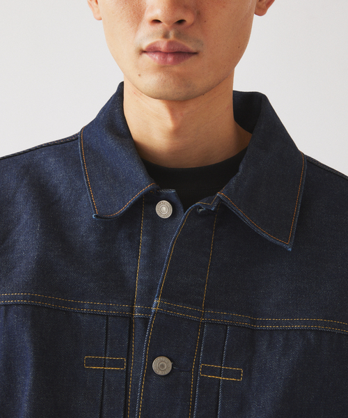 Levi's（リーバイス）の「Levi’s(R) / リーバイス 別注 TYPE1 ブランケット ライニング トラッカー（デニムジャケット・メンズ・ネイビー・SMALL/X-LARGE/LARGE/MEDIUM）」の5枚目の写真