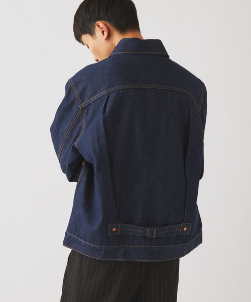 Levi's（リーバイス）の「Levi’s(R) / リーバイス 別注 TYPE1 ブランケット ライニング トラッカー（デニムジャケット・メンズ・ネイビー・SMALL/X-LARGE/LARGE/MEDIUM）」の9枚目の写真