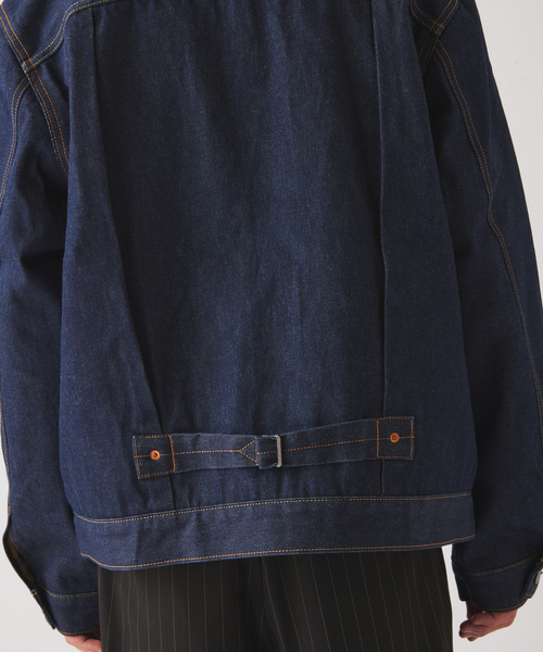 Levi's（リーバイス）の「Levi’s(R) / リーバイス 別注 TYPE1 ブランケット ライニング トラッカー（デニムジャケット・メンズ・ネイビー・SMALL/X-LARGE/LARGE/MEDIUM）」の10枚目の写真