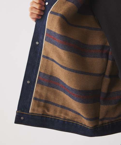 Levi's（リーバイス）の「Levi’s(R) / リーバイス 別注 TYPE1 ブランケット ライニング トラッカー（デニムジャケット・メンズ・ネイビー・SMALL/X-LARGE/LARGE/MEDIUM）」の12枚目の写真