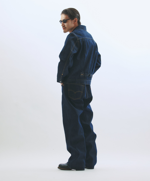Levi's（リーバイス）の「Levi’s(R) / リーバイス 別注 TYPE1 ブランケット ライニング トラッカー（デニムジャケット・メンズ・ネイビー・SMALL/X-LARGE/LARGE/MEDIUM）」の14枚目の写真