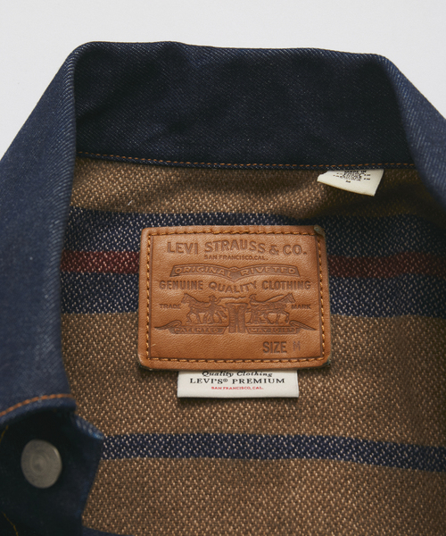 Levi's（リーバイス）の「Levi’s(R) / リーバイス 別注 TYPE1 ブランケット ライニング トラッカー（デニムジャケット・メンズ・ネイビー・SMALL/X-LARGE/LARGE/MEDIUM）」の21枚目の写真