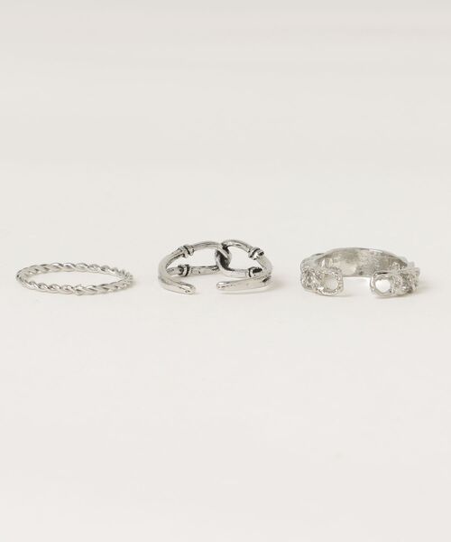 tunee(チュニー)の「【456904】デインティリング3点セット(RZ)(リング・レディース・シルバー系1/シルバー系2/シルバー系3・FREE)」の21枚目の写真