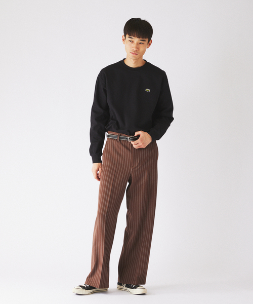 JOURNAL STANDARD relume(ジャーナルスタンダード レリューム)の「カラージップ ストライプスラックス(スラックス・メンズ・ネイビー/ブラウン/ブラック・MEDIUM/LARGE)」の6枚目の写真