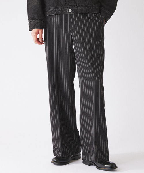 JOURNAL STANDARD relume(ジャーナルスタンダード レリューム)の「カラージップ ストライプスラックス(スラックス・メンズ・ネイビー/ブラウン/ブラック・MEDIUM/LARGE)」の10枚目の写真