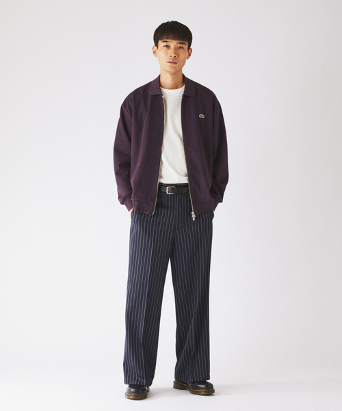 JOURNAL STANDARD relume(ジャーナルスタンダード レリューム)の「カラージップ ストライプスラックス(スラックス・メンズ・ネイビー/ブラウン/ブラック・MEDIUM/LARGE)」の21枚目の写真
