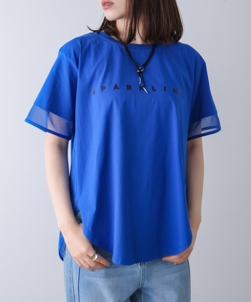 Bou Jeloud(ブージュルード)の「ロゴチュールプルオーバー(Tシャツ/カットソー・レディース・オフホワイト/ブラック/ブルー/チャコールグレー・FREE)」の4枚目の写真