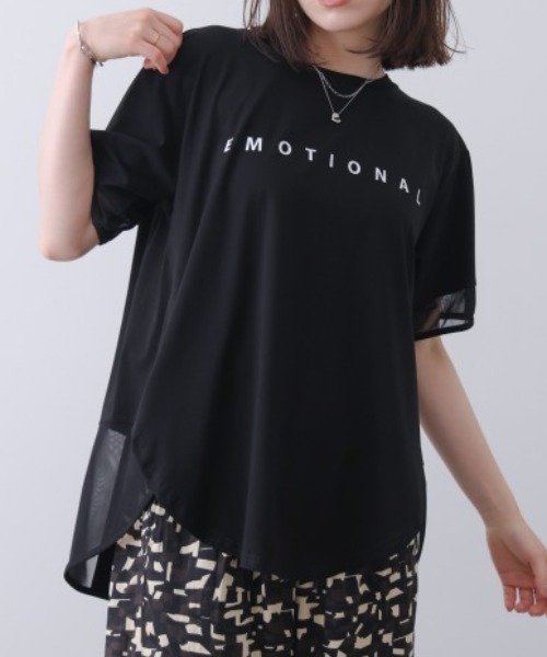 Bou Jeloud(ブージュルード)の「ロゴチュールプルオーバー(Tシャツ/カットソー・レディース・オフホワイト/ブラック/ブルー/チャコールグレー・FREE)」の1枚目の写真