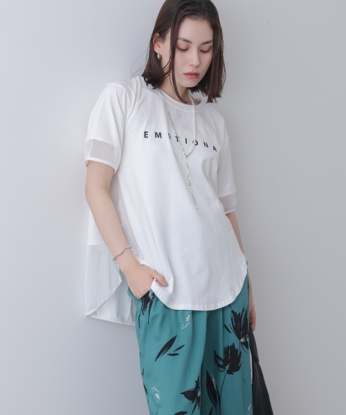 Bou Jeloud(ブージュルード)の「ロゴチュールプルオーバー(Tシャツ/カットソー・レディース・オフホワイト/ブラック/ブルー/チャコールグレー・FREE)」の5枚目の写真