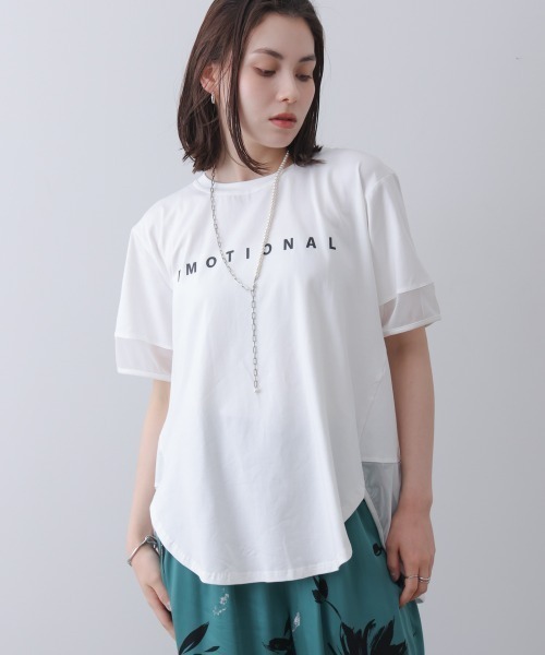Bou Jeloud(ブージュルード)の「ロゴチュールプルオーバー(Tシャツ/カットソー・レディース・オフホワイト/ブラック/ブルー/チャコールグレー・FREE)」の9枚目の写真