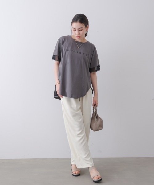 Bou Jeloud(ブージュルード)の「ロゴチュールプルオーバー(Tシャツ/カットソー・レディース・オフホワイト/ブラック/ブルー/チャコールグレー・FREE)」の20枚目の写真