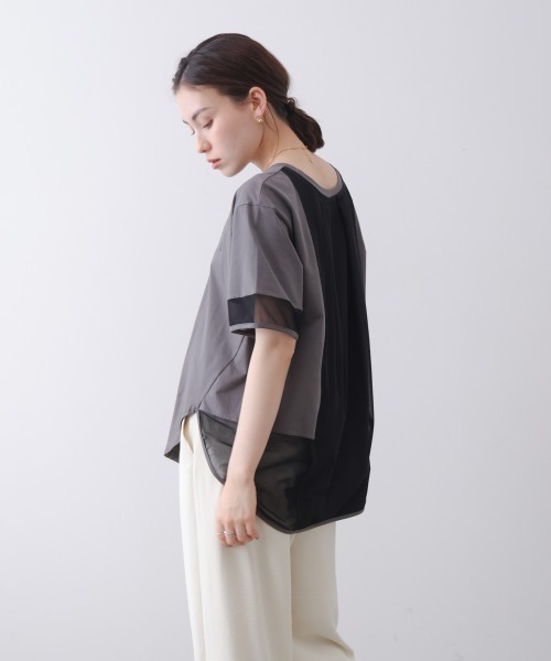 Bou Jeloud(ブージュルード)の「ロゴチュールプルオーバー(Tシャツ/カットソー・レディース・オフホワイト/ブラック/ブルー/チャコールグレー・FREE)」の22枚目の写真